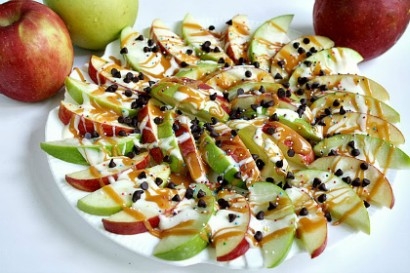 A great recipe for caramel and apple nachos