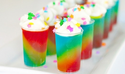 Rainbow Sprinkle Vodka Shots