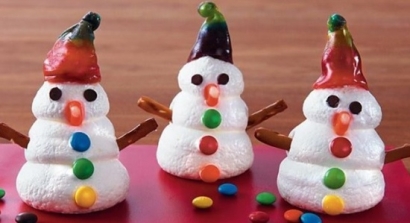 How to make snowman meringue for Christmas