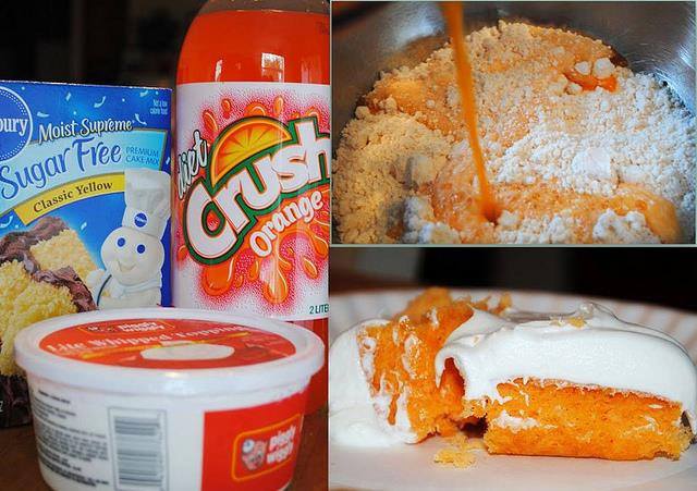 How to make an orange sherbet cake