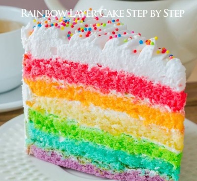 How to make a rainbow layer cake
