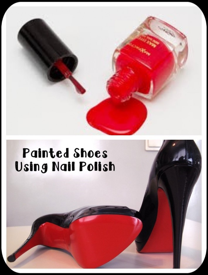Painted Shoes Using Nail Polish