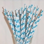 Blue Polka Dot Straws (25)