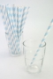 Blue and White Striped Straws (25)